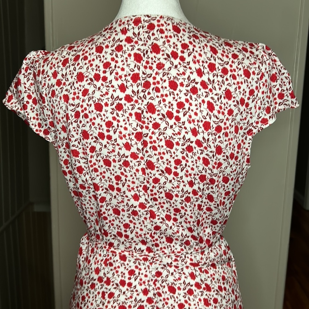 Reformation Brianne Eden Floral Wrap Mini Dress New Size Small - Picture 10 of 12
